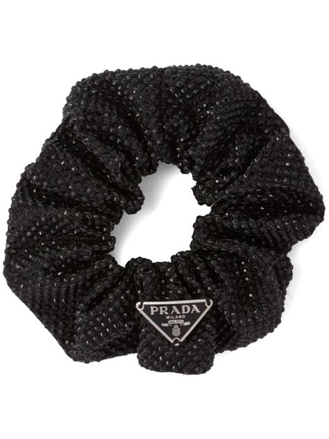 prada hairclips|Prada hair scrunchie.